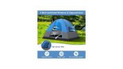 Outdoor Camping Tent with Removable Floor Mat for 3-Person Shelter