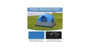 Outdoor Camping Tent with Removable Floor Mat for 3-Person Shelter
