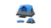 Outdoor Camping Tent with Removable Floor Mat for 3-Person Shelter