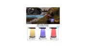 Folding Camping Table Set with Retractable LED Stools - 3 Piece