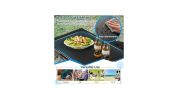 Folding Camping Table Set with Retractable LED Stools - 3 Piece