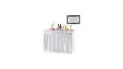 Folding Ice Bin Table with Skirt for Camping and Outdoor Parties