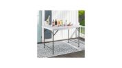 Folding Ice Bin Table with Skirt for Camping and Outdoor Parties