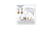 Folding Ice Bin Table with Skirt for Camping and Outdoor Parties