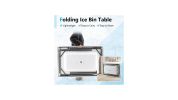 Folding Ice Bin Table with Skirt for Camping and Outdoor Parties