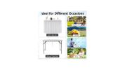 Folding Ice Bin Table with Skirt for Camping and Outdoor Parties