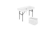Plastic Party Ice Folding Table with Matching Skirt