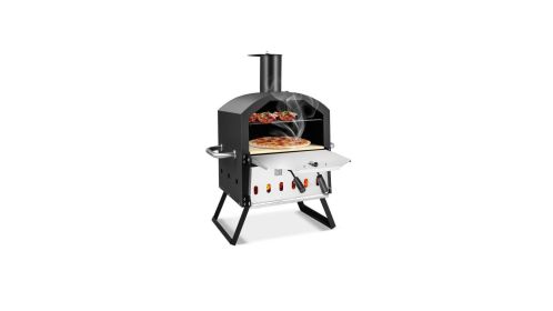 2-Layer Pizza Oven with Removable Cooking Rack 