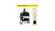 2-Layer Pizza Oven with Removable Cooking Rack 