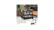 Foldable Outdoor Cart on 2 Wheels with Phone Holder