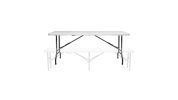 Outdoor Courtyard Foldable Long Table