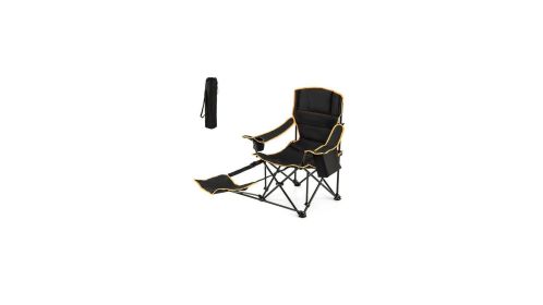 Camping Chair with Footrest and Carry Bag for Lounge Comfort