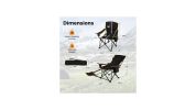 Camping Chair with Footrest and Carry Bag for Lounge Comfort