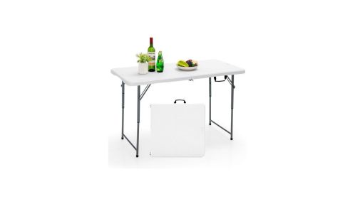 Height Adjustable Folding Table for Camping and Outdoor Events