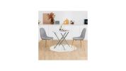 Round Foldable Lightweight Table with Double Lockable Doors