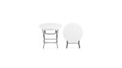 Round Foldable Lightweight Table with Double Lockable Doors