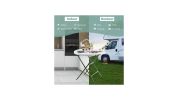 Round Foldable Lightweight Table with Double Lockable Doors