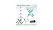 Round Foldable Lightweight Table with Double Lockable Doors