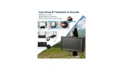 3-Piece Folding Camping Table Set with Retractable LED Stools