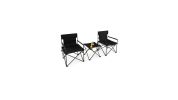 Outdoor Folding Camping Chairs and Table Set with Carrying Bag