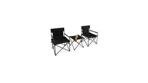 Outdoor Folding Camping Chairs and Table Set with Carrying Bag