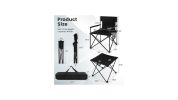 Outdoor Folding Camping Chairs and Table Set with Carrying Bag