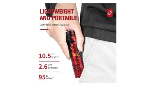 Mini Pocket LED Flashlight Clip On Rechargeable Torch Light Lamp Camping Hiking