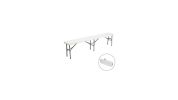Courtyard Foldable Bench for Outdoor Use - 6FT