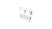 Courtyard Foldable Bench for Outdoor Use - 6FT
