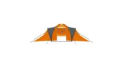 Camping Tent 9 Persons Fabric Gray and Orange