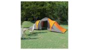 Camping Tent 6 Persons Gray and Orange