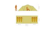 Camping Tent 6 Persons Gray and Orange