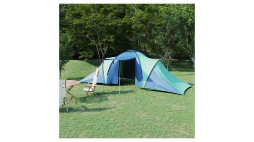 Camping Tent 6 Persons Blue and Green