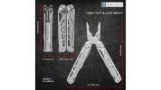 Heavy Duty Multitool | Military Grade Stainless Steel Frame;  Deep Profile