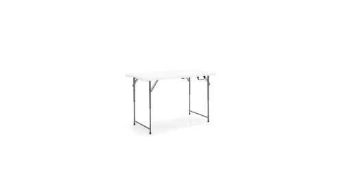 3-Level Height Adjustable Folding Table-Color White