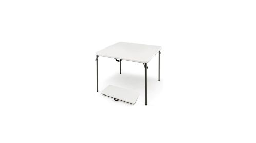 Folding Camping Table with All-Weather HDPE Tabletop and Rustproof Steel