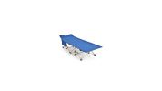 Wide Foldable Camping Cot with Carry Bag-Blue - Color: Blue