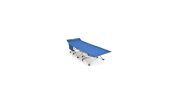 Wide Foldable Camping Cot with Carry Bag-Blue - Color: Blue