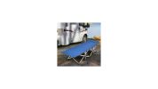 Wide Foldable Camping Cot with Carry Bag-Blue - Color: Blue