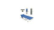 Wide Foldable Camping Cot with Carry Bag-Blue - Color: Blue