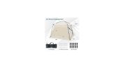 10 × 10 Feet Screened Canopy Tent w/ Vestibule and Zippered Door-Color Beige