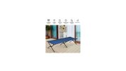 Adults Kids Folding Camping Cot-Blue - Color Blue