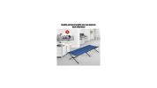 Adults Kids Folding Camping Cot-Blue - Color Blue