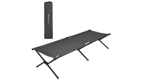 Adults Kids Folding Camping Cot-Gray - Color Gray