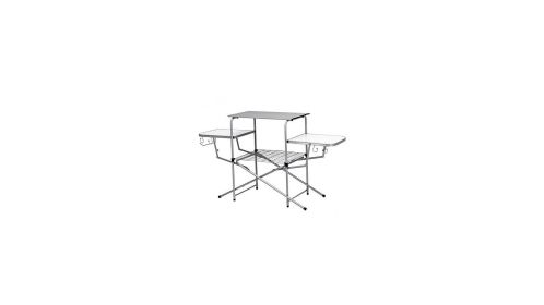 Foldable Outdoor BBQ Table Grilling Stand-Color Silver