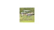 Foldable Outdoor BBQ Table Grilling Stand-Color Silver