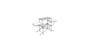 Foldable Outdoor BBQ Table Grilling Stand-Color Silver