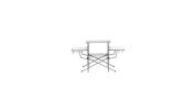 Foldable Outdoor BBQ Table Grilling Stand-Color Silver