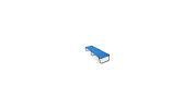 Folding Camping Bed Outdoor Portable Military Cot Sleeping Hiking - Color: Blue