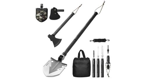 Survival Shovel Survival Axe 16-in-1 Camping Folding Shovels with Hatchet